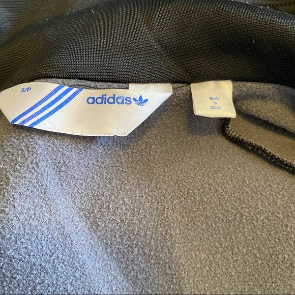 Adidas trefoil women’s full zip high neck track jacket satin 3 stripes - small - Picture 6 of 15